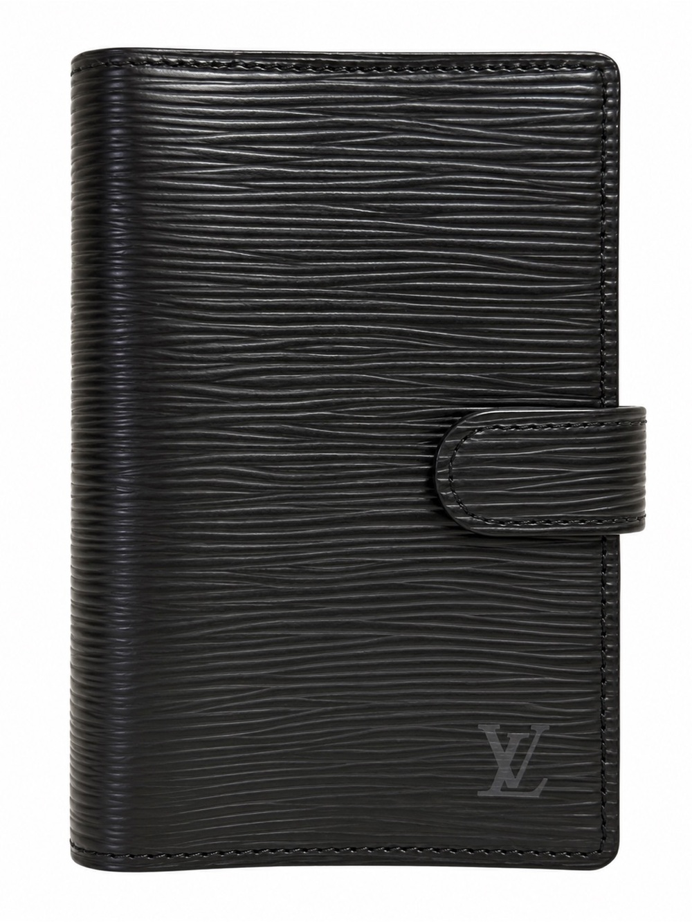 Louis Vuitton Black Epi Agenda PM Ring Planner Cover Noir + LV Original Inserts